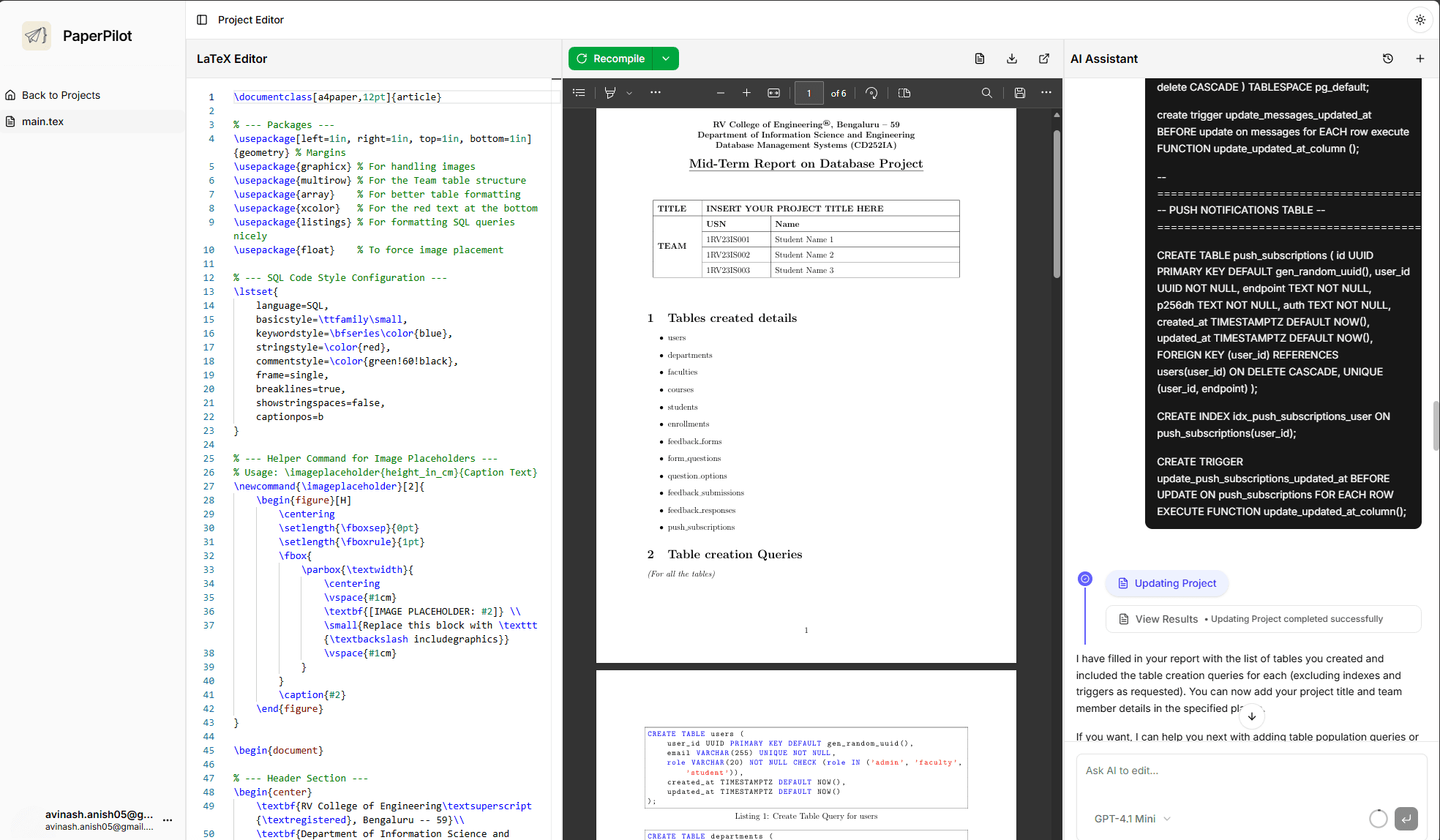 PaperPilot Interface