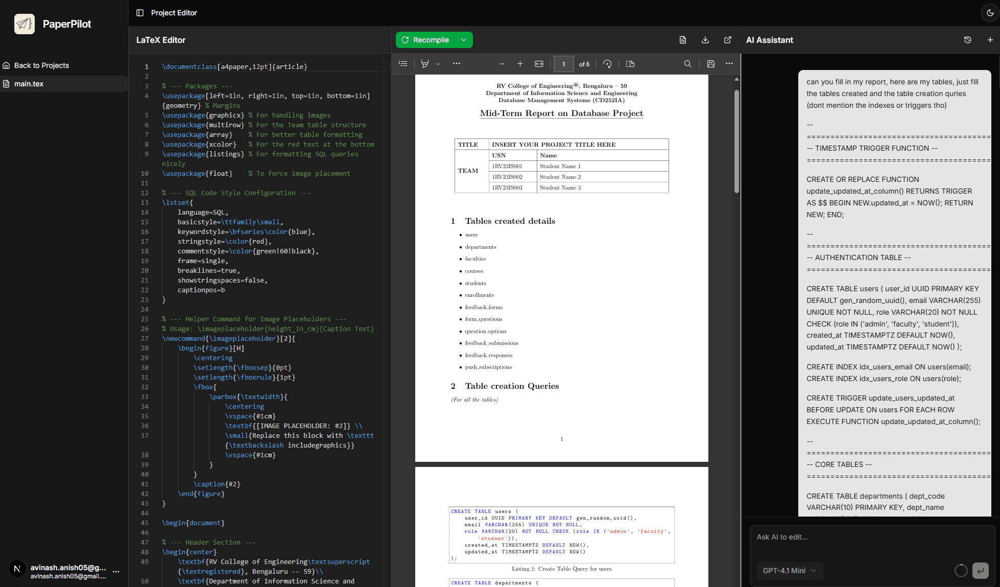 PaperPilot Interface